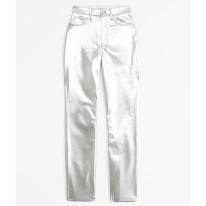 Curve Love Vegan Leather 90s Straight Pant